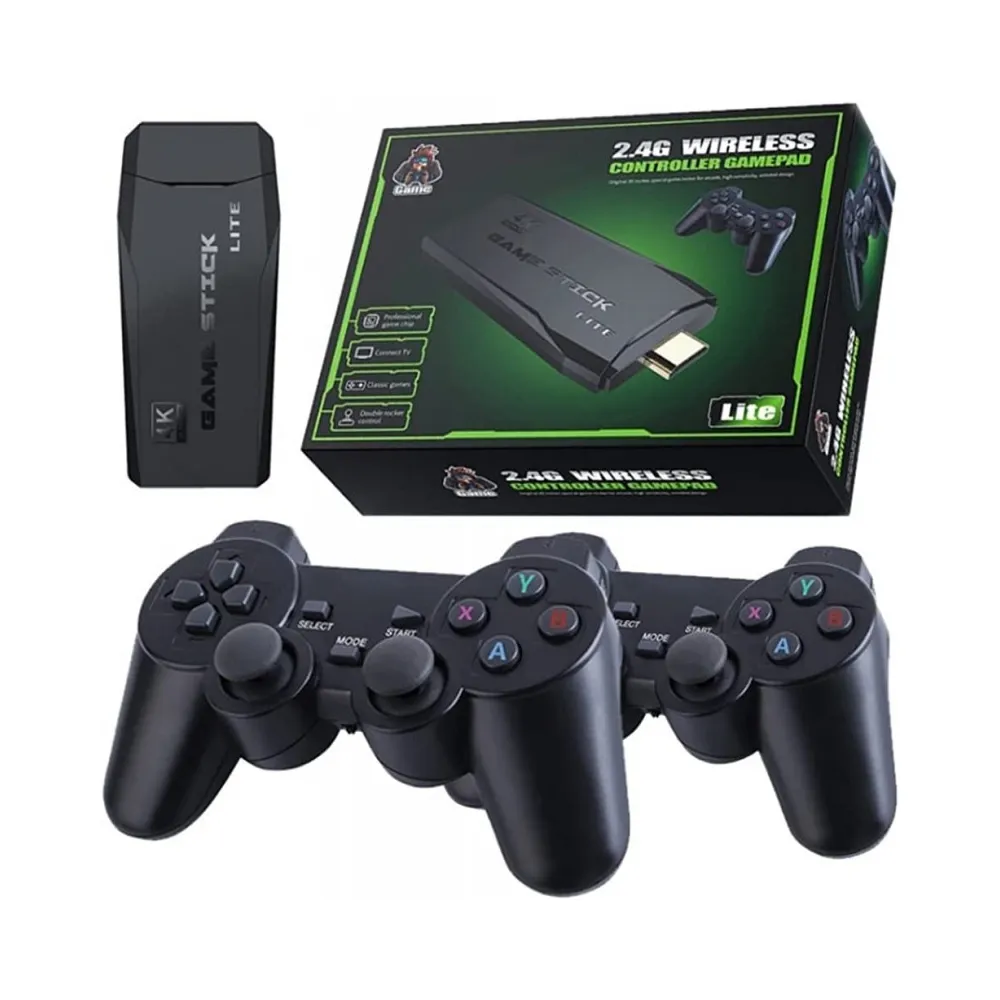 Lite 4K Game Stick LITE with 2.4G Wireless Controller Game Pad - Black