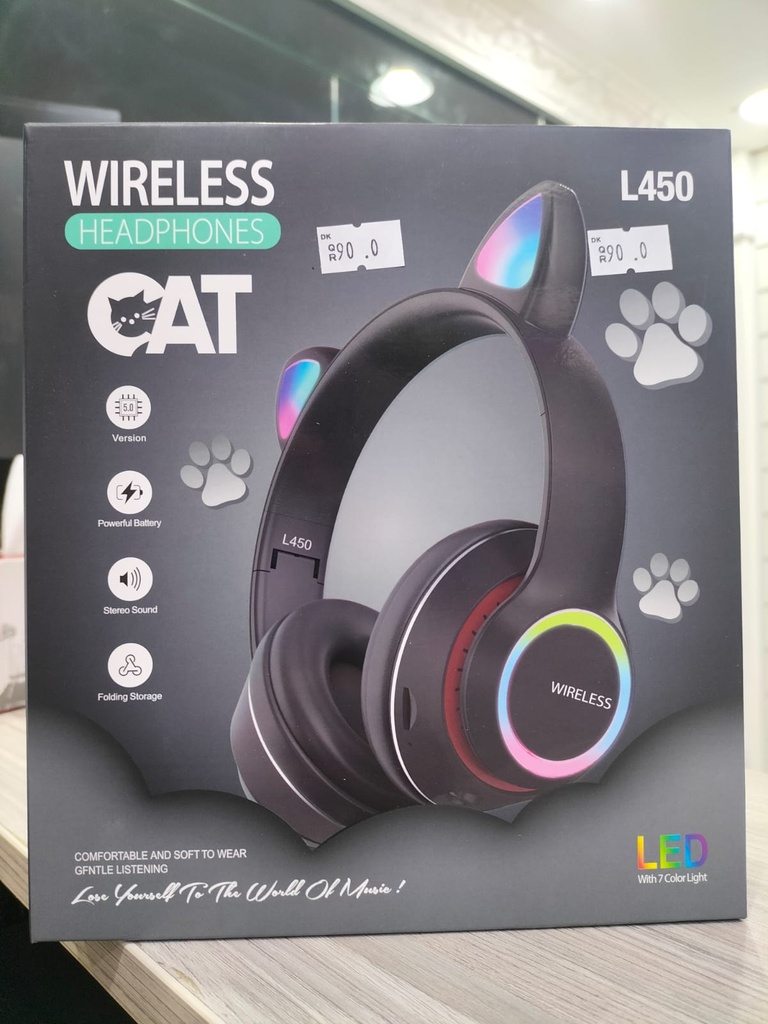CAT WIRELESS HEADPHONES L450 سماعات رأس لاسلكية من كات L450