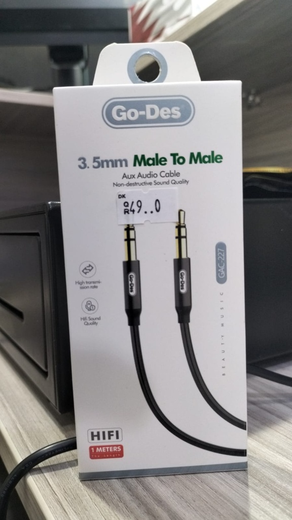 Go-Des 3.5mm Male To Male GAC-227 موصل Go-Des 3.5 مم ذكر إلى ذكر GAC-227